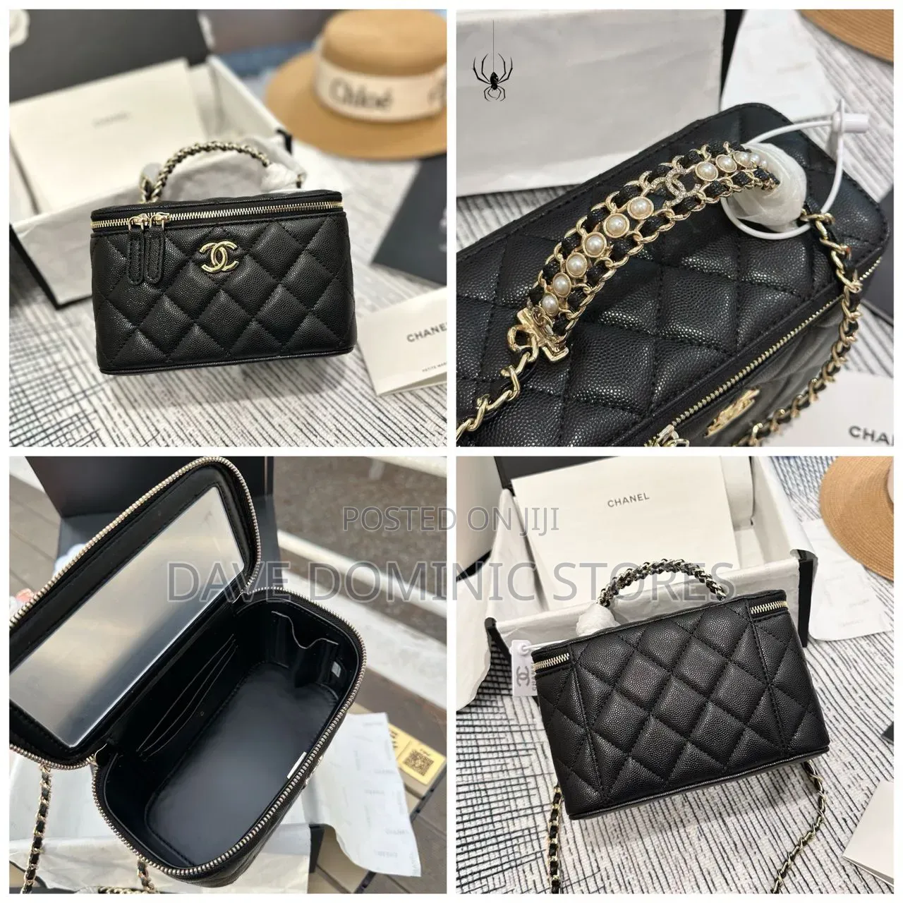 Black Leather Chanel Bag