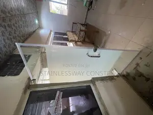 Single Swing Middle Frosted Glass Door