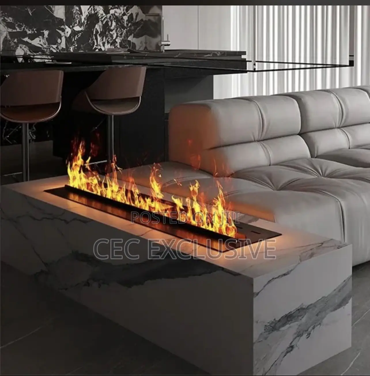 120cm 3d Multicolor Mable Fireplace