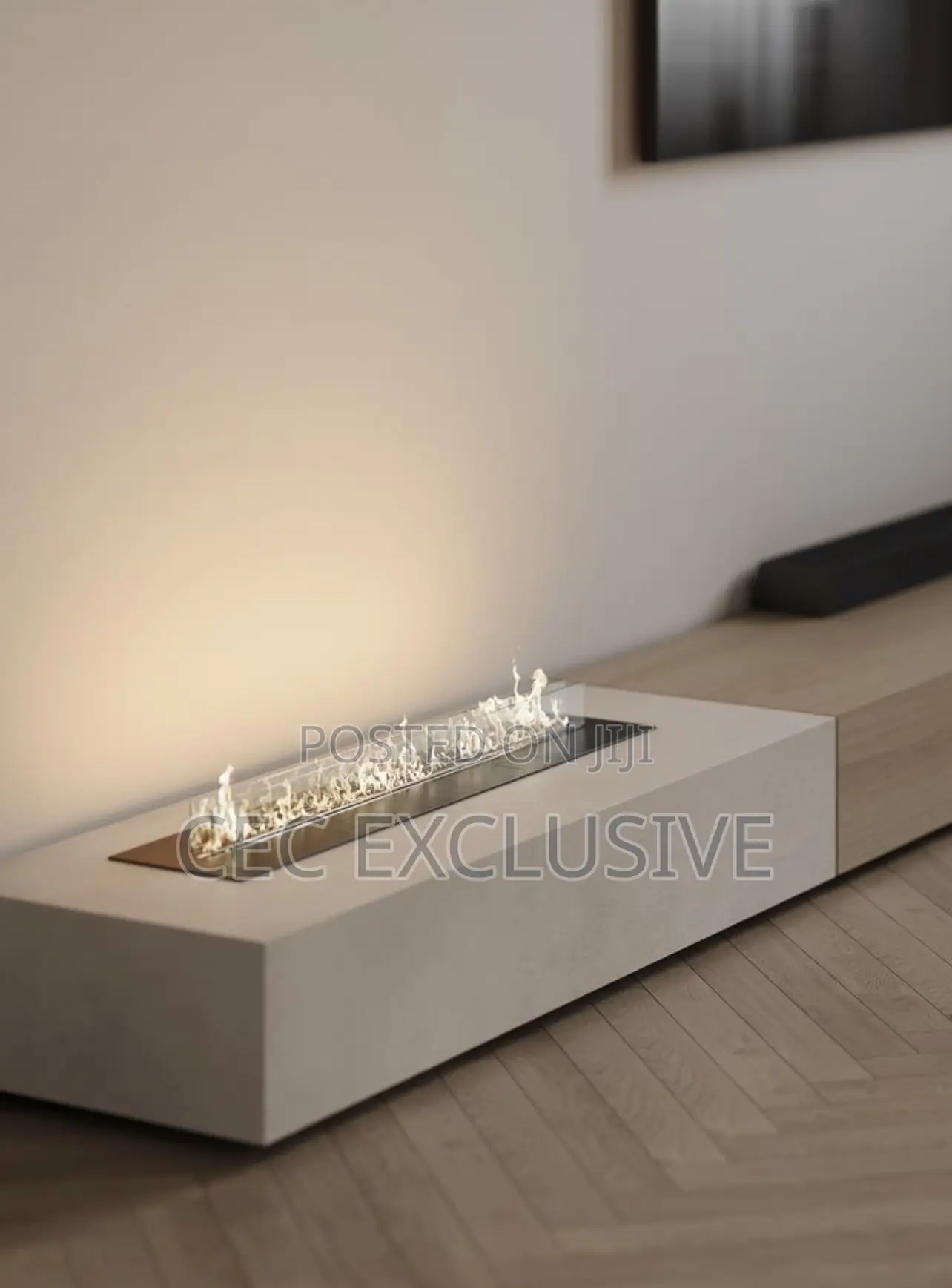 150cm White 3d Multicolor Fireplace
