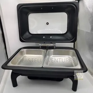 Top Notch Luxury Black Chaffing Dish Double Pan H
