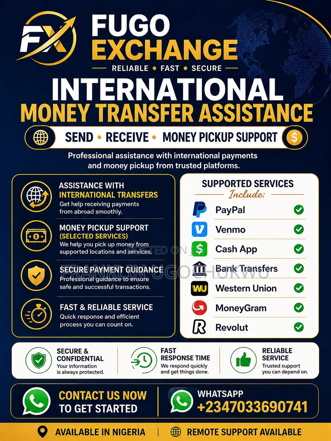 International Money Transfer & Pickup Service