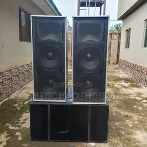 A Pair of 15 Inch Full Range Speaker and Double Subwoofer