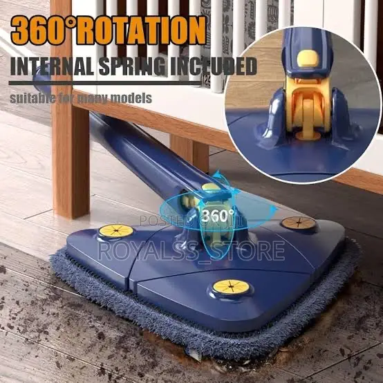 Extendable Triangle Self-Twist Mop 360 Rotating Floor and Wall Mop
