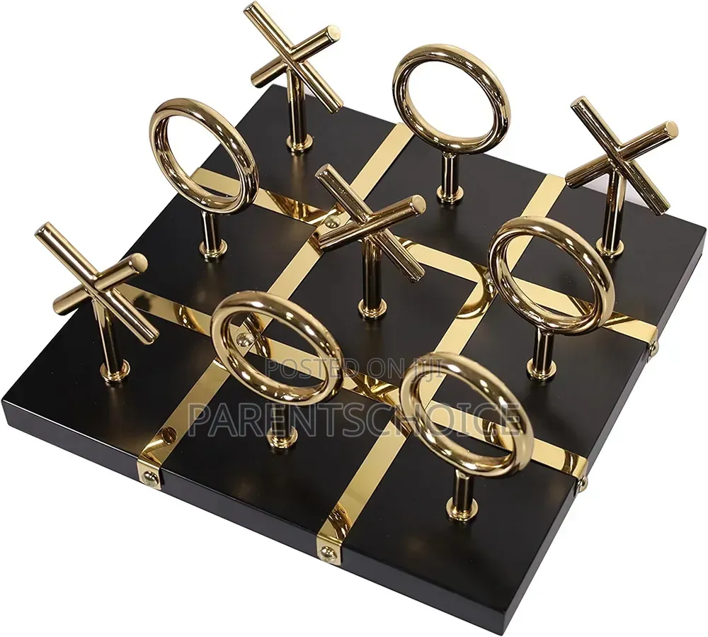 Tic Tac Toe Metal Decorative Showpiece