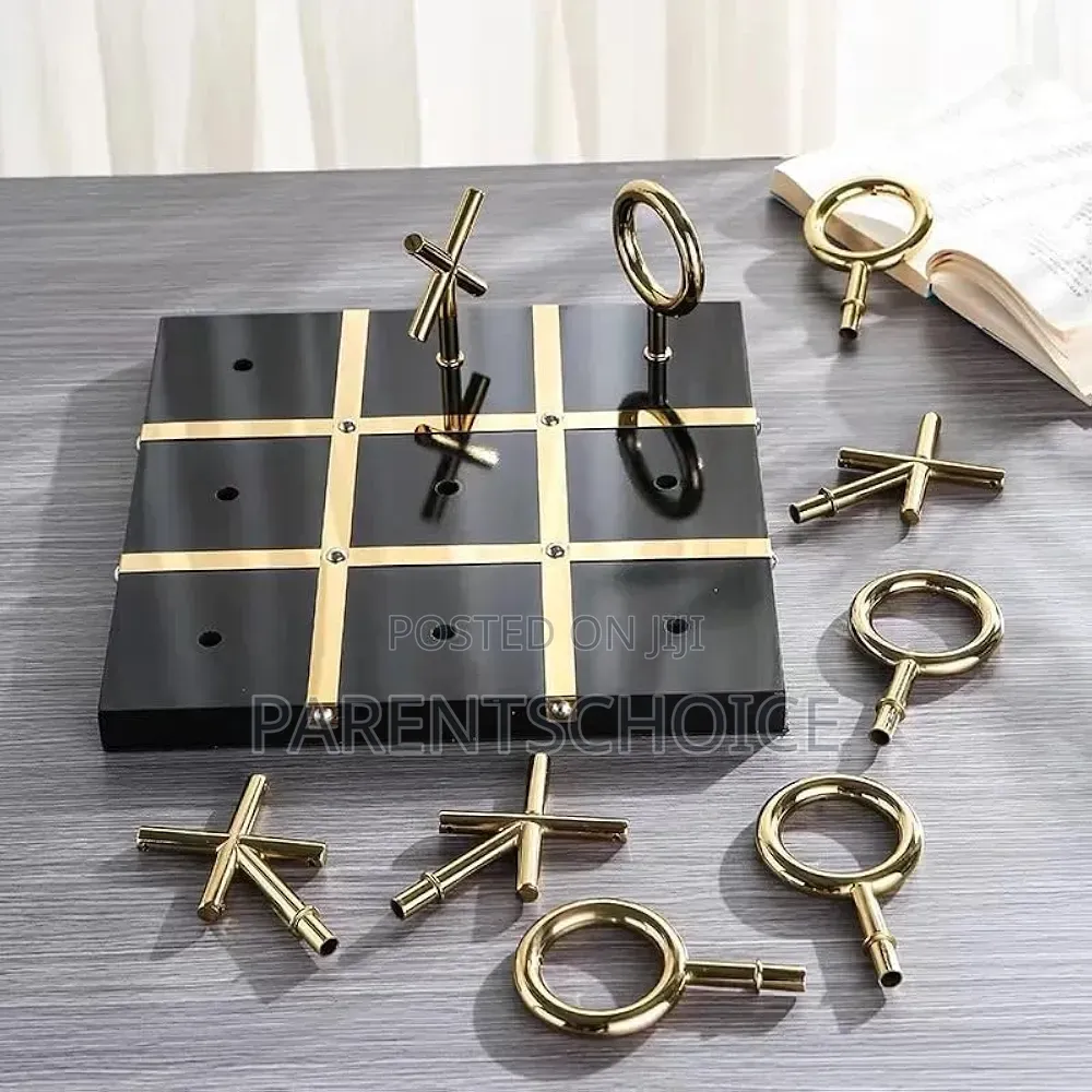 Tic Tac Toe Metal Decorative Showpiece