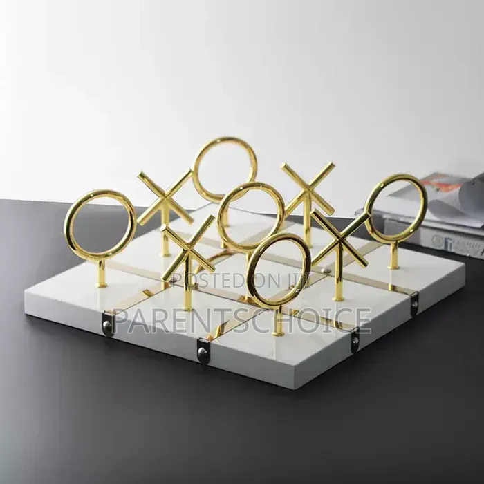 Tic Tac Toe Metal Decorative Showpiece
