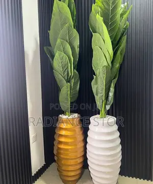 Fiber Flower Vase and Flower