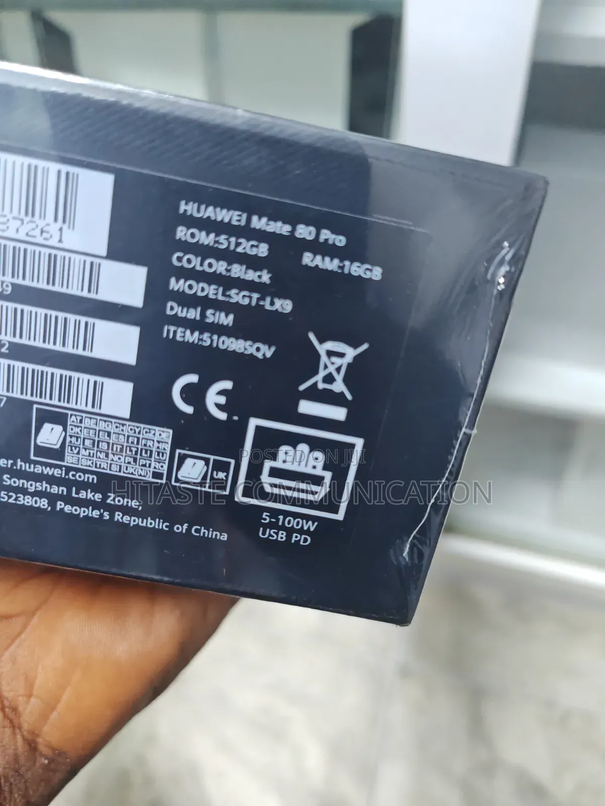 New Huawei Mate 80 Pro 5G 512 GB Black