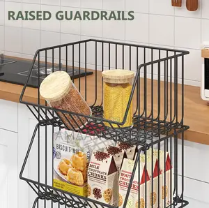4-tier Kitchen Storage Rack With Wheels