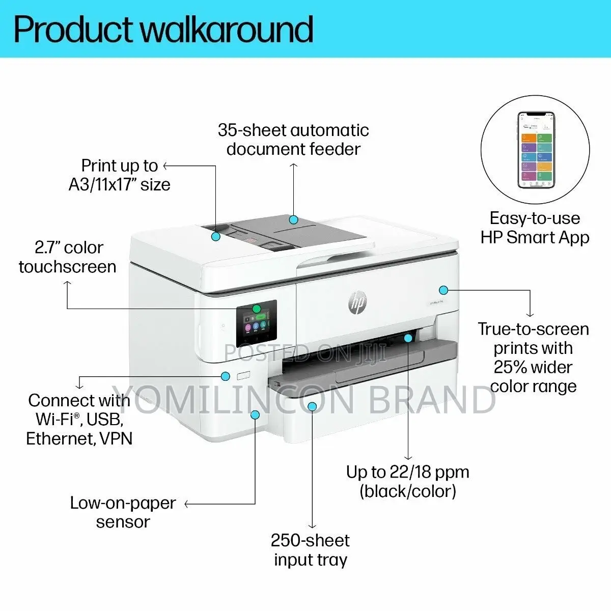 Hp Officejet Pro 9720 Wide Format Aio A3 Printer