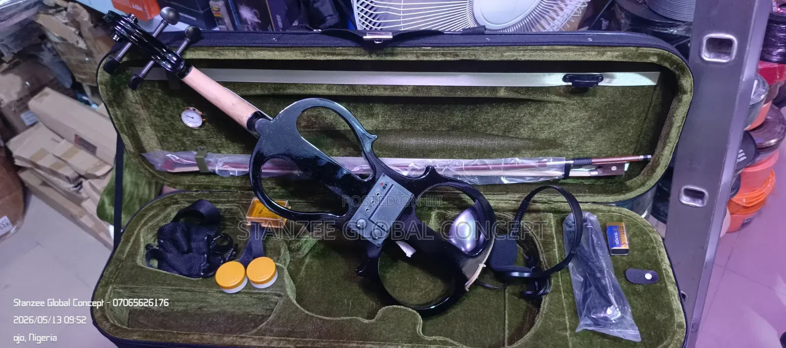 Classic Audio Electric Violin With 3 Rosin - Black