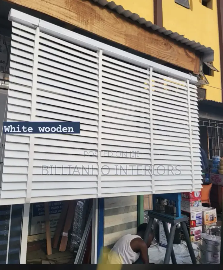 Pure White Wooden Blinds