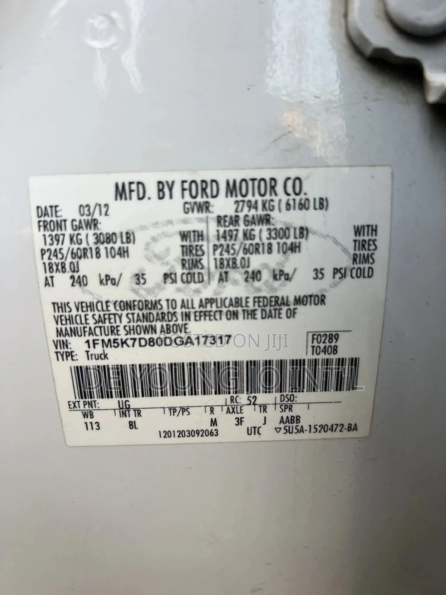 Ford Explorer 2012 White