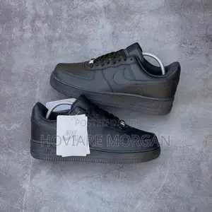 White and Black Air Force Nike With Big and Small Rope