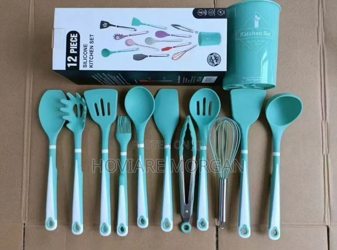 12pcs Full Silicone Cooking Spoon Set