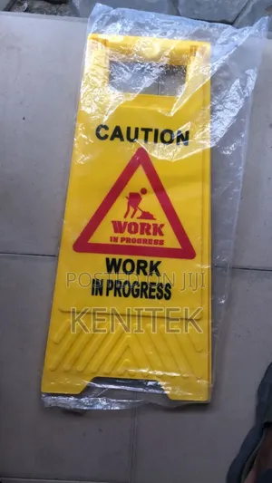 Caution Work In Progress Floor Sign