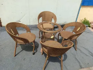 Rattan Made Outdoor Indoor Coffee Table and Chairs