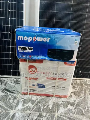 2.5kva/24v Mopower Inverter and 240ah Tall Delicity Tubular Battery