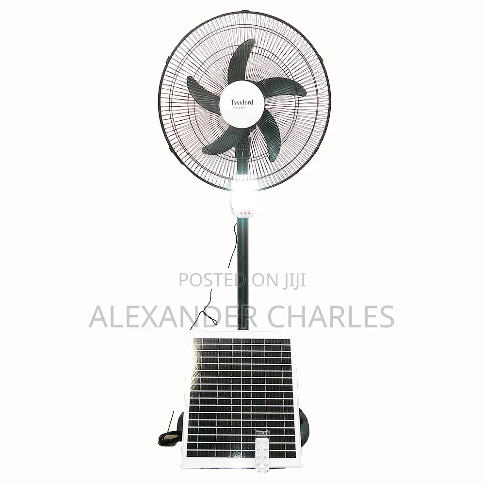 18” Lithium Battery Solar Fan – 30w Solar Panel | Remote | Usb