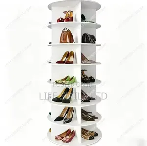 360 7 Steps Degree Rotating Shoe Rack Multi Functional Layer