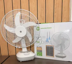 Dp 14 Inches Solar Rechargeable Fan With Led Bulbs