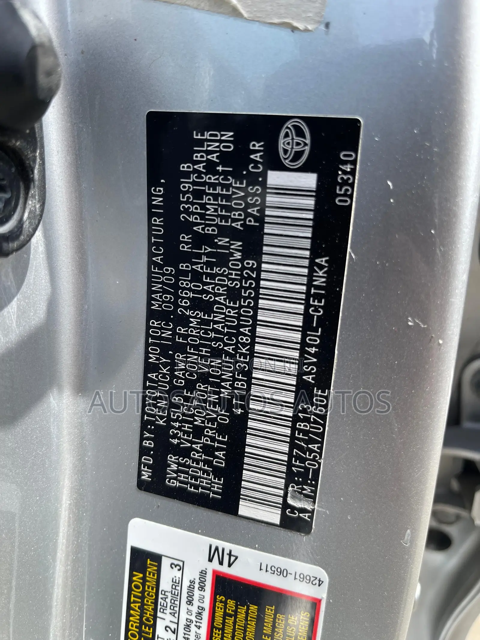 Toyota Camry 2010 Silver