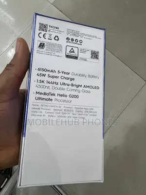 New Tecno Camon 50 256 GB Black
