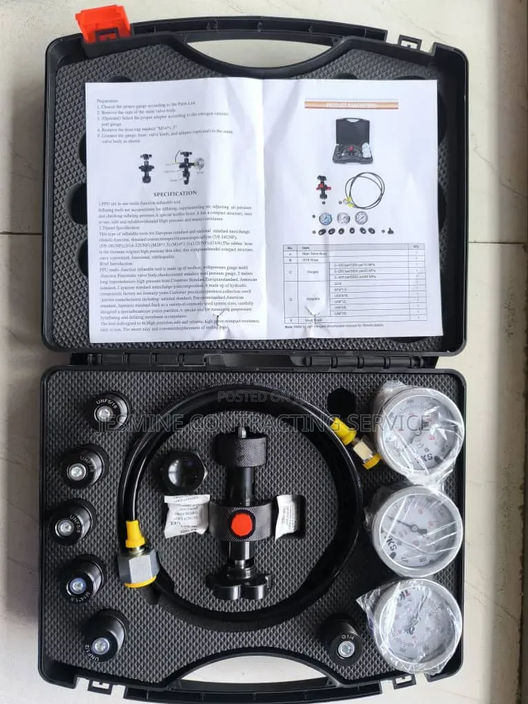 Nitrogen Accumulator Charging Kit