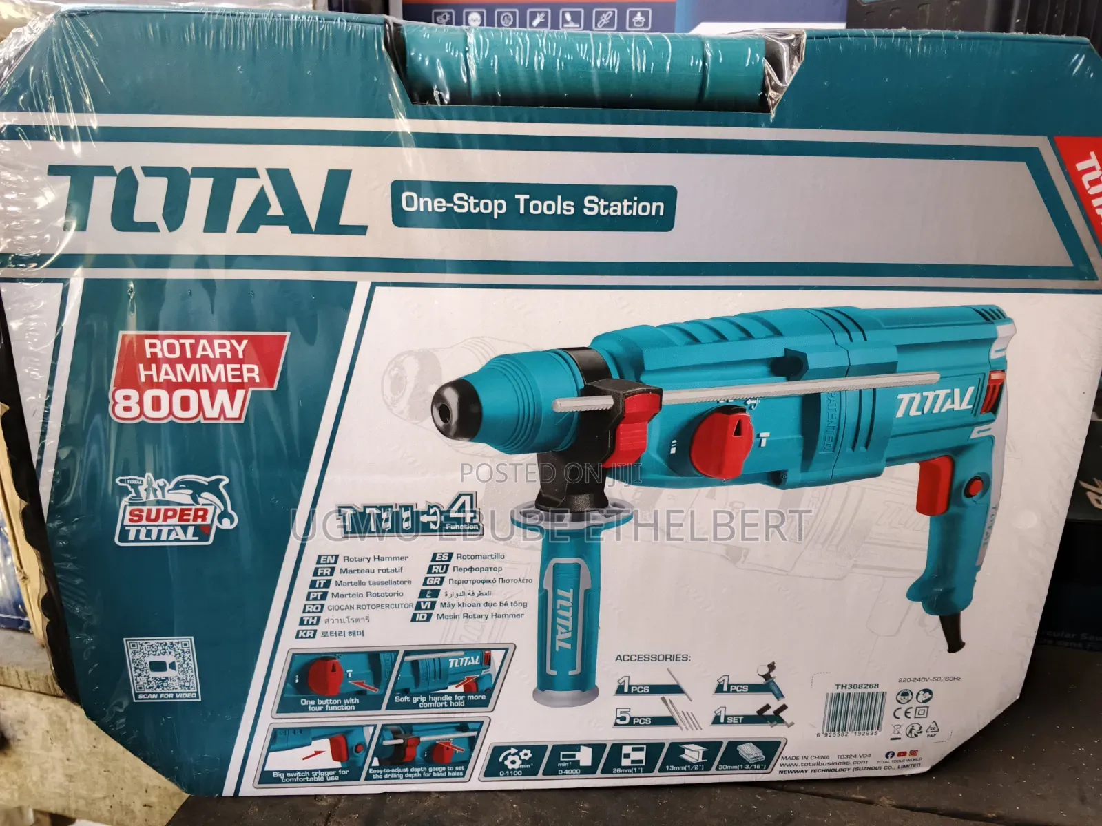 800w Total Electric Rotary Hammer Drill