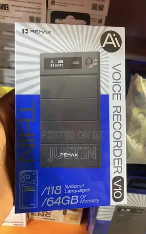 Remax V10 Ai Voice Recorder With 118 National Language Translator 64gb