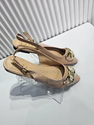 Slingback With Chain Detail- Nude