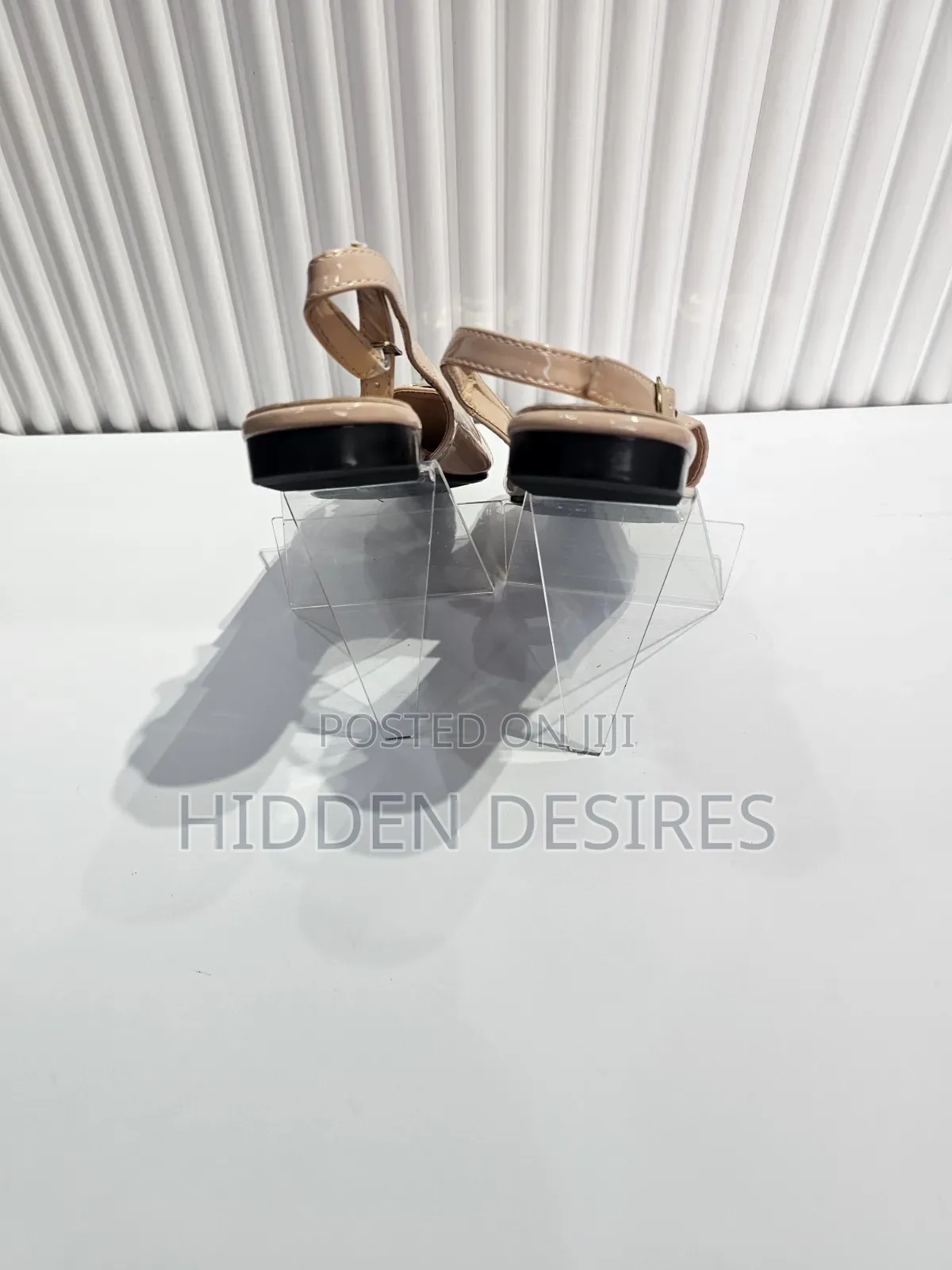 Slingback With Chain Detail- Nude