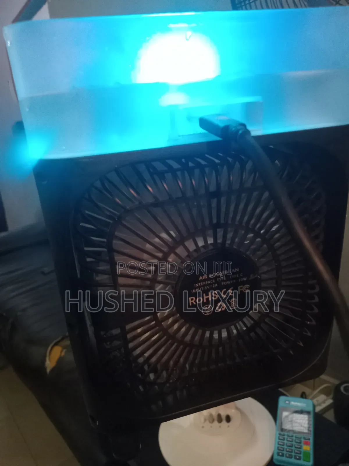 Usb Mist Fan With Led Light