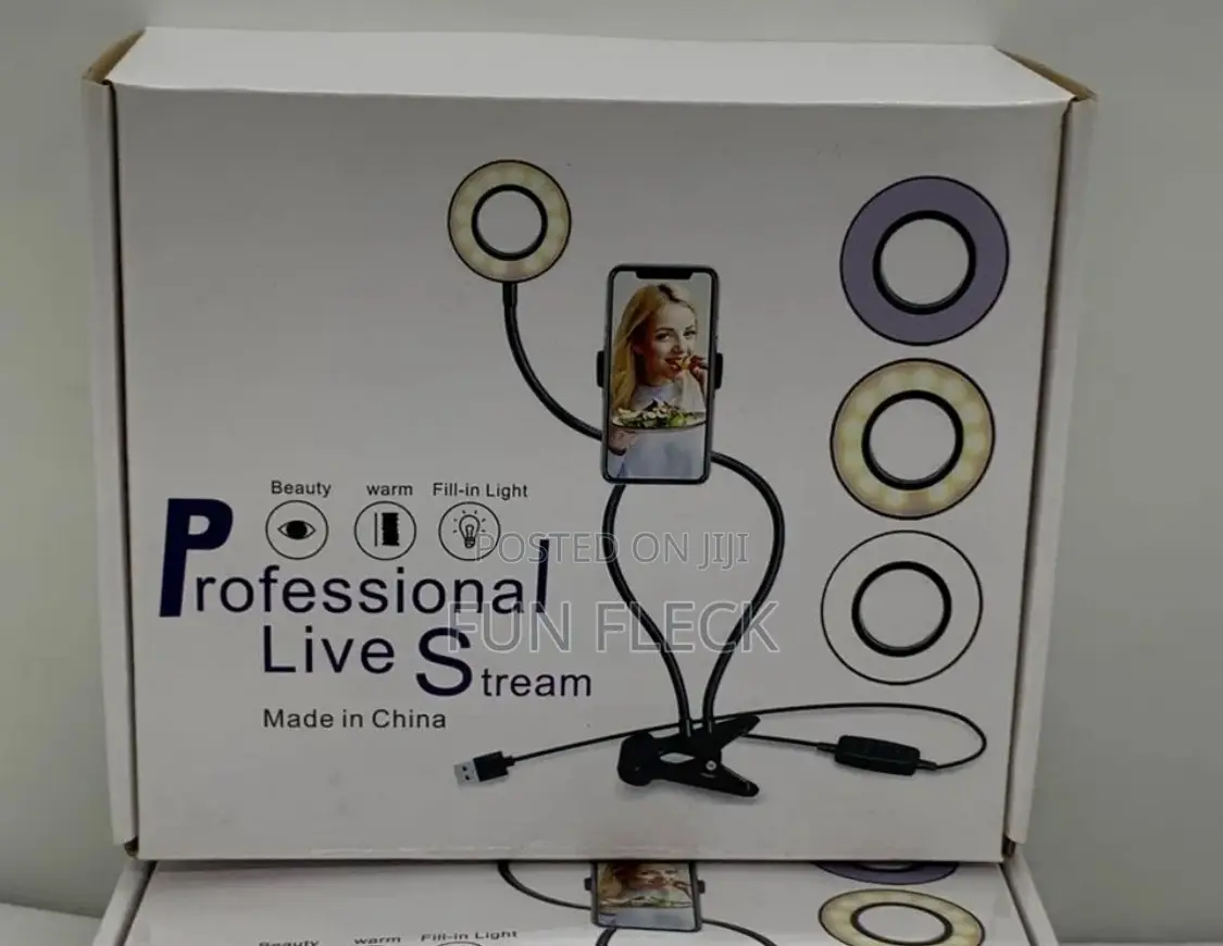 Phone Holder With Ring Light