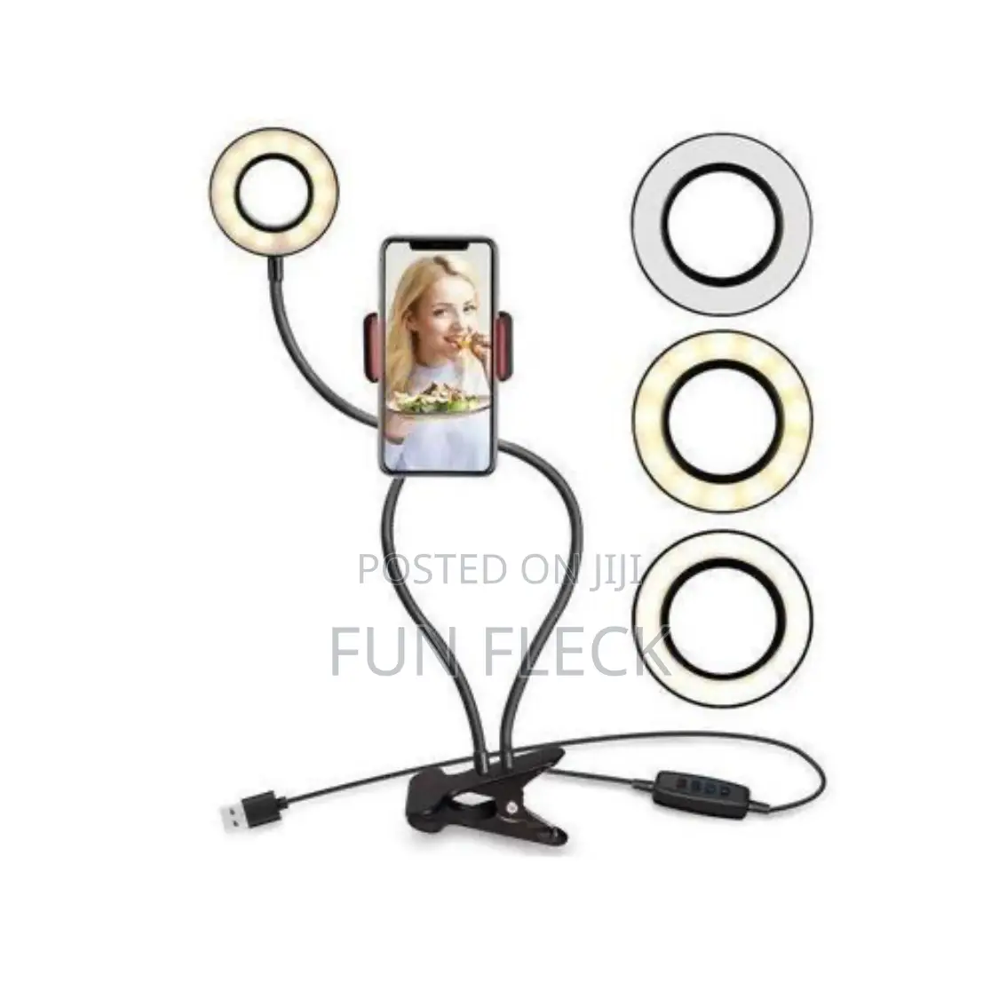 Phone Holder With Ring Light