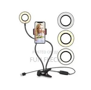 Phone Holder With Ring Light