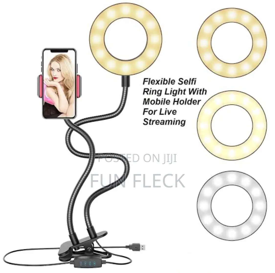 Phone Holder With Ring Light