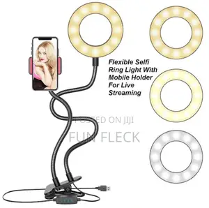Phone Holder With Ring Light