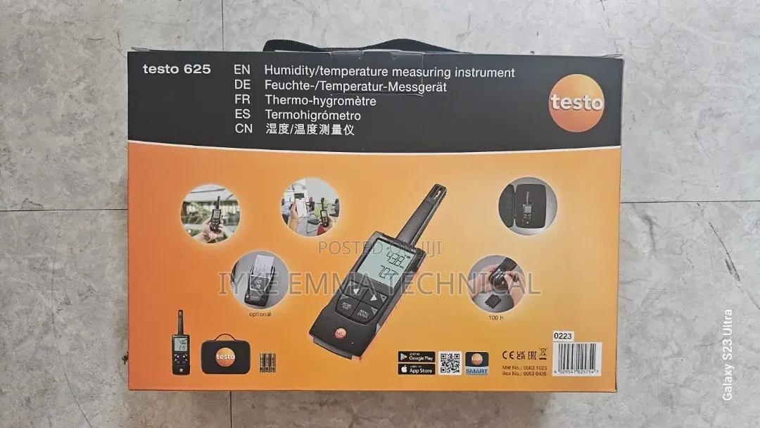 Testo 625 Temperature and Humidity Meter