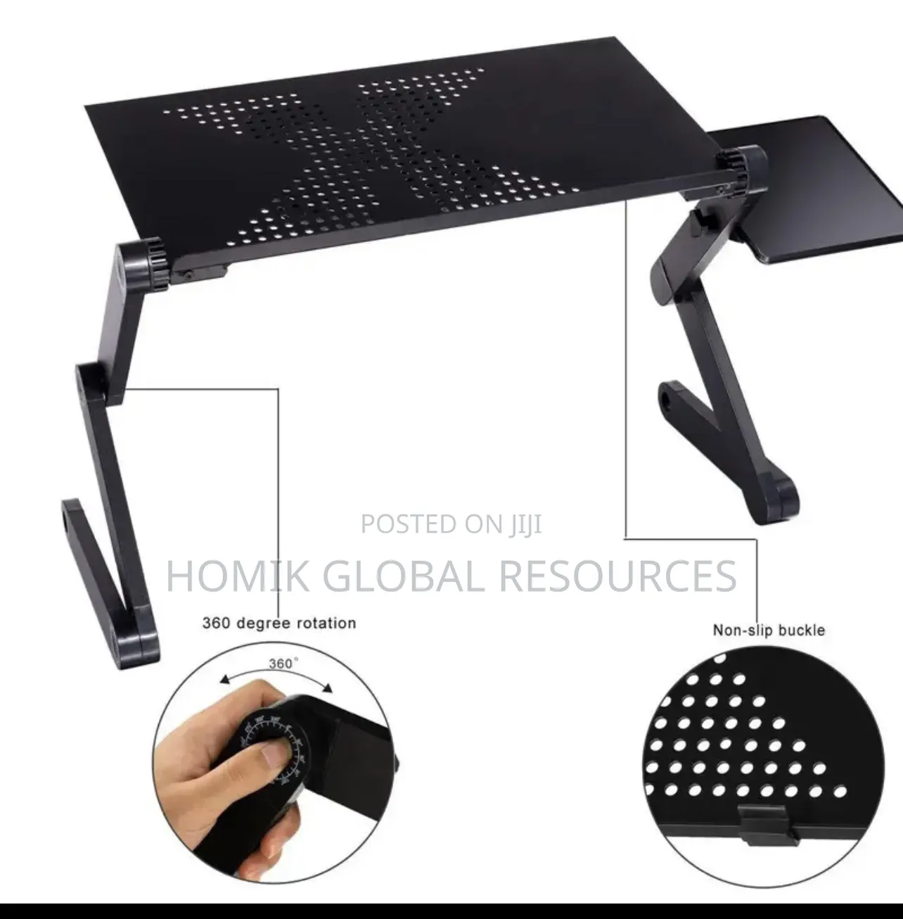 360° Multifunctional Laptop Stand With Mouse Base Cooling Fan