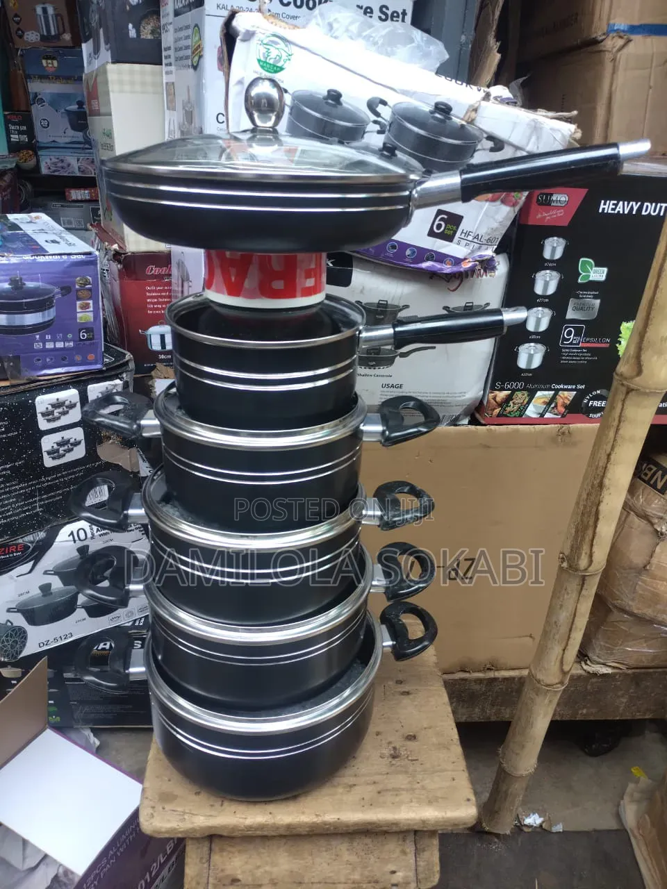 6 Set Non Stick Pot