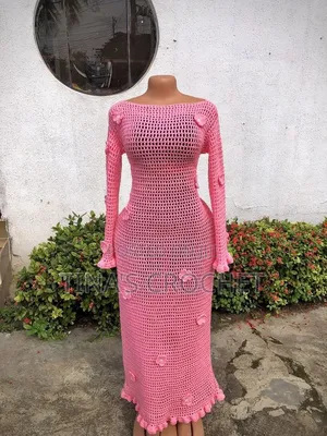 Crochet Mesh Maxi Gown
