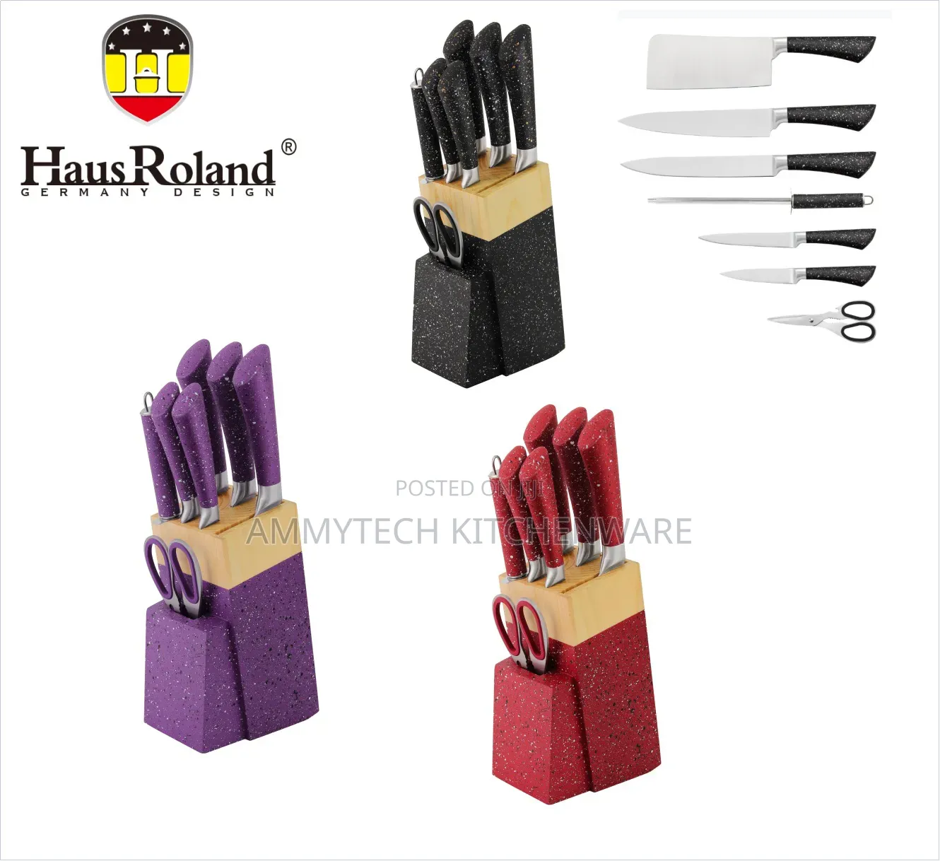 Beautiful Colors Kitchen Knives