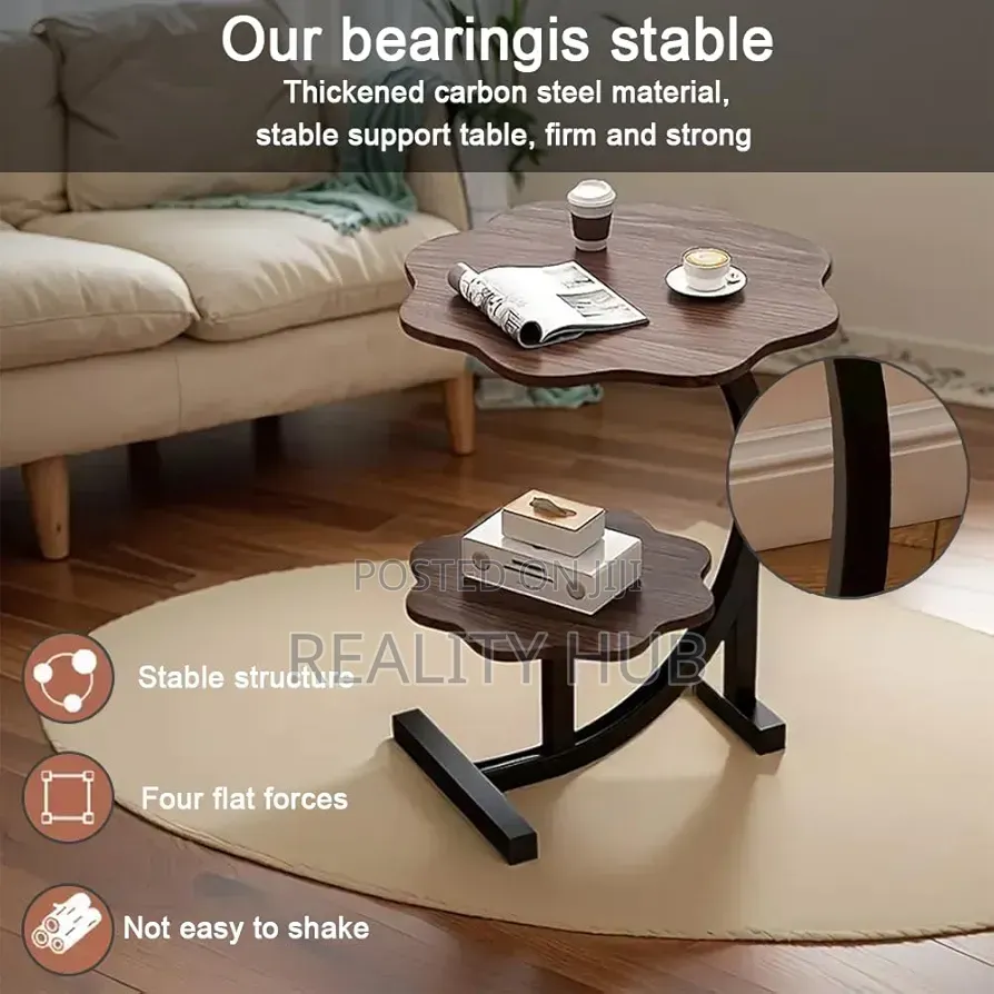 C-Shape Small Side Table Flower Shape Decorative Table