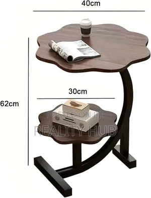 C-Shape Small Side Table Flower Shape Decorative Table