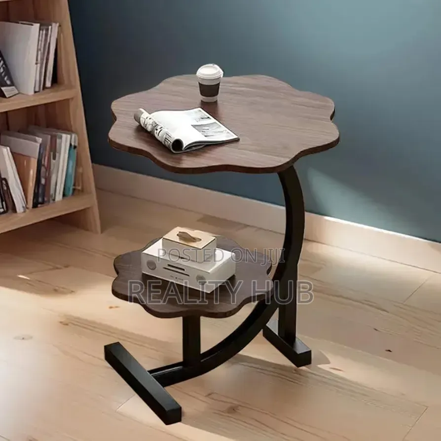 C-Shape Small Side Table Flower Shape Decorative Table