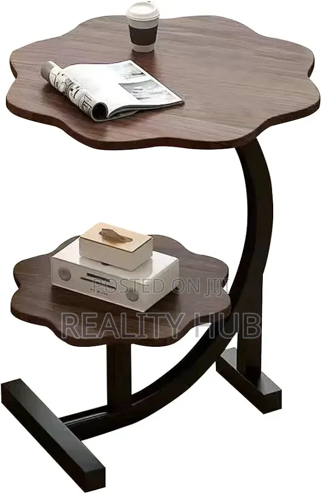 C-Shape Small Side Table Flower Shape Decorative Table
