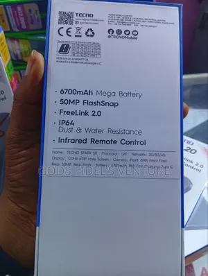 New Tecno Spark 50 128 GB Black
