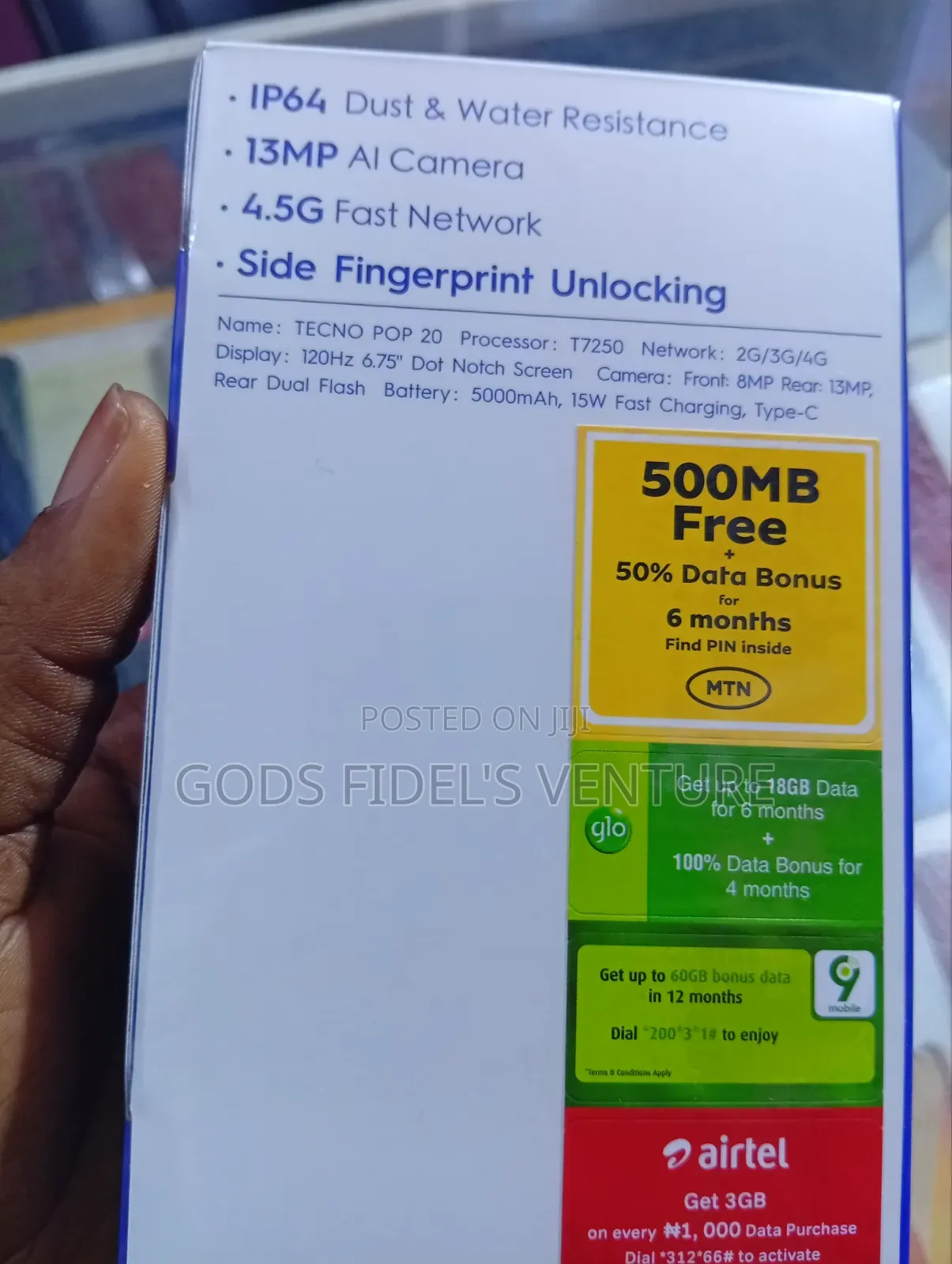 New Tecno Pop 20 64 GB Black